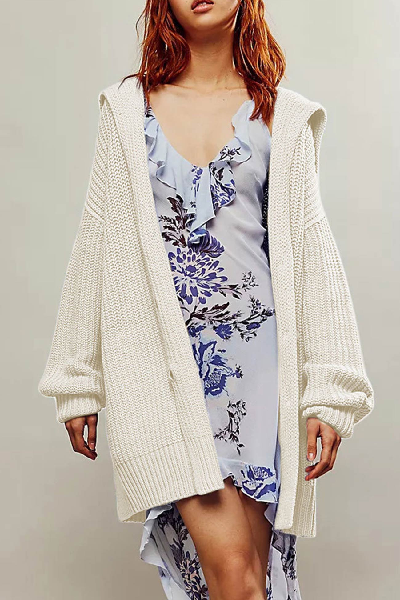Annelies | Mid-length cardigan with lapels and a single buckle