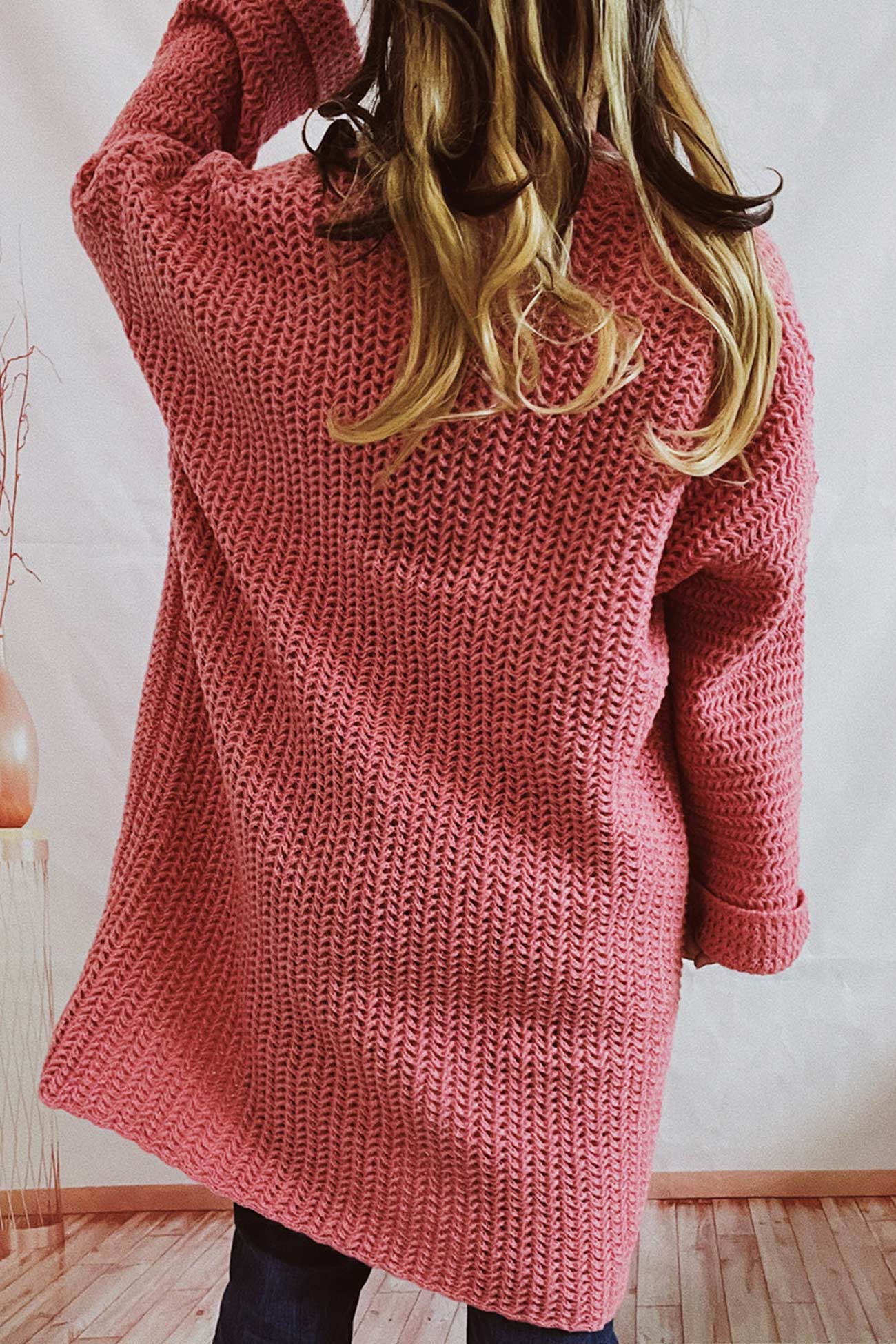 Marita | Cardigan with large pocket and open front