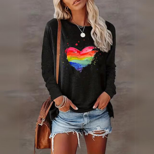 Augusta | Casual rainbow long sleeve shirt