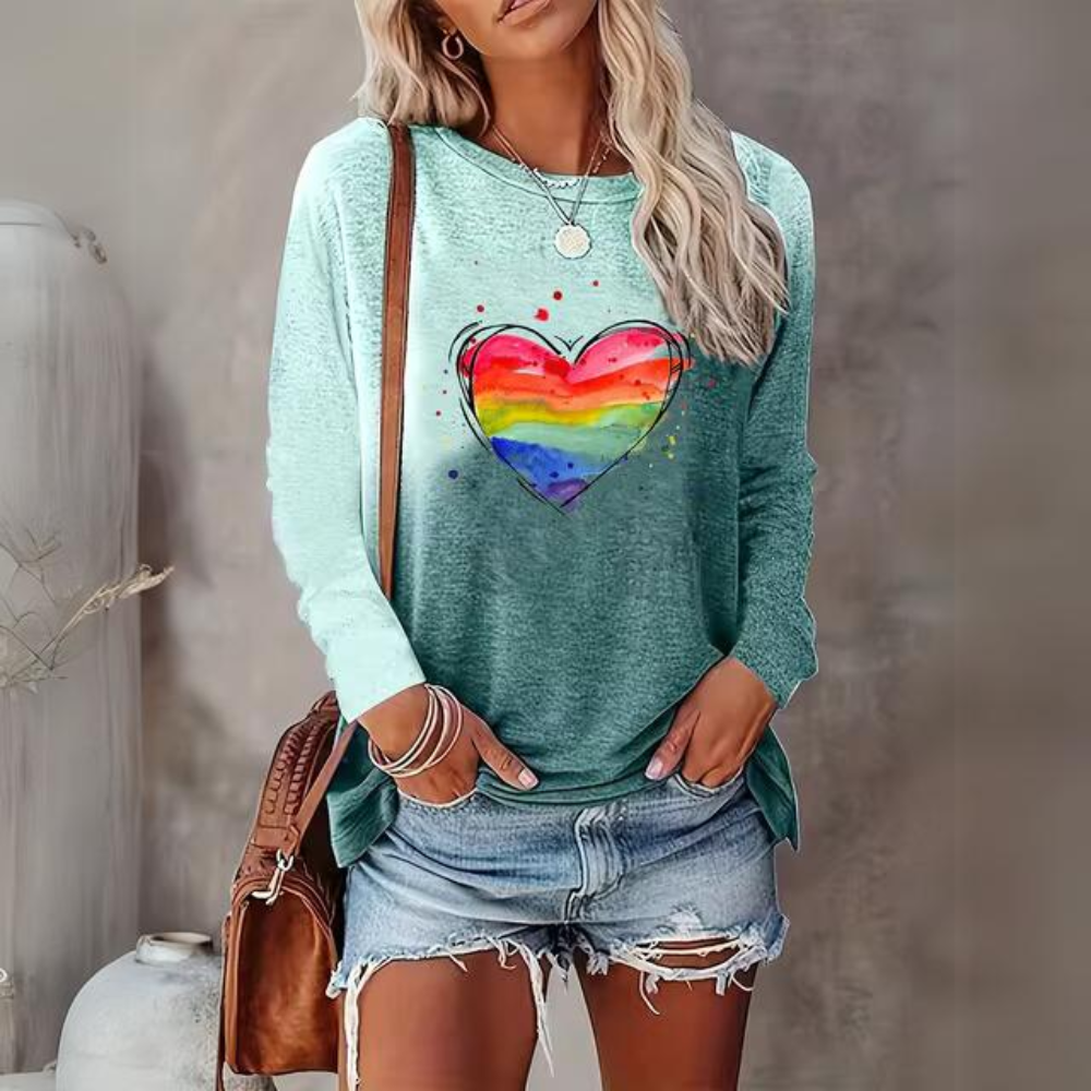 Augusta | Casual rainbow long sleeve shirt