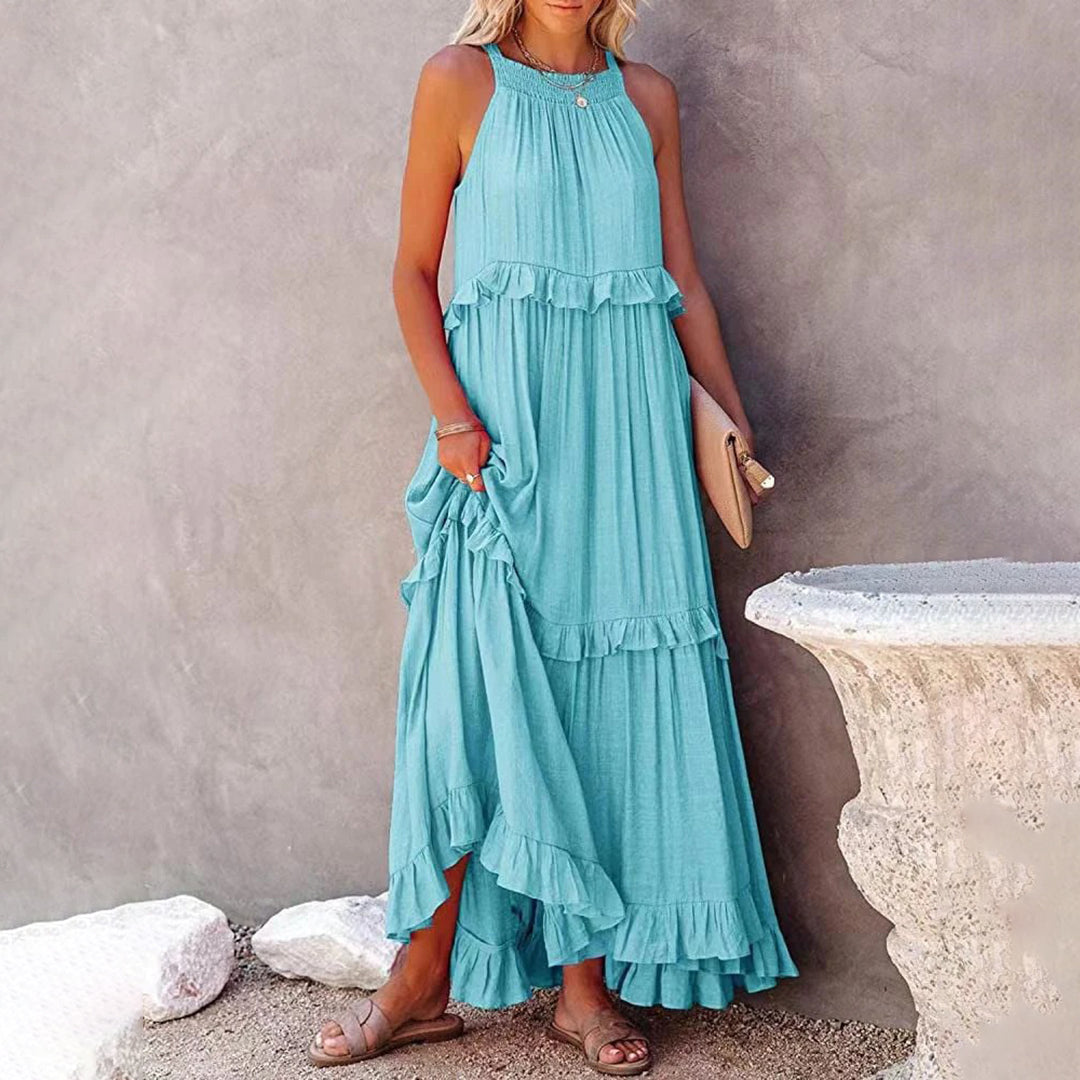 Aurora® | Elegant Sleeveless Maxi Dress With Ruffles