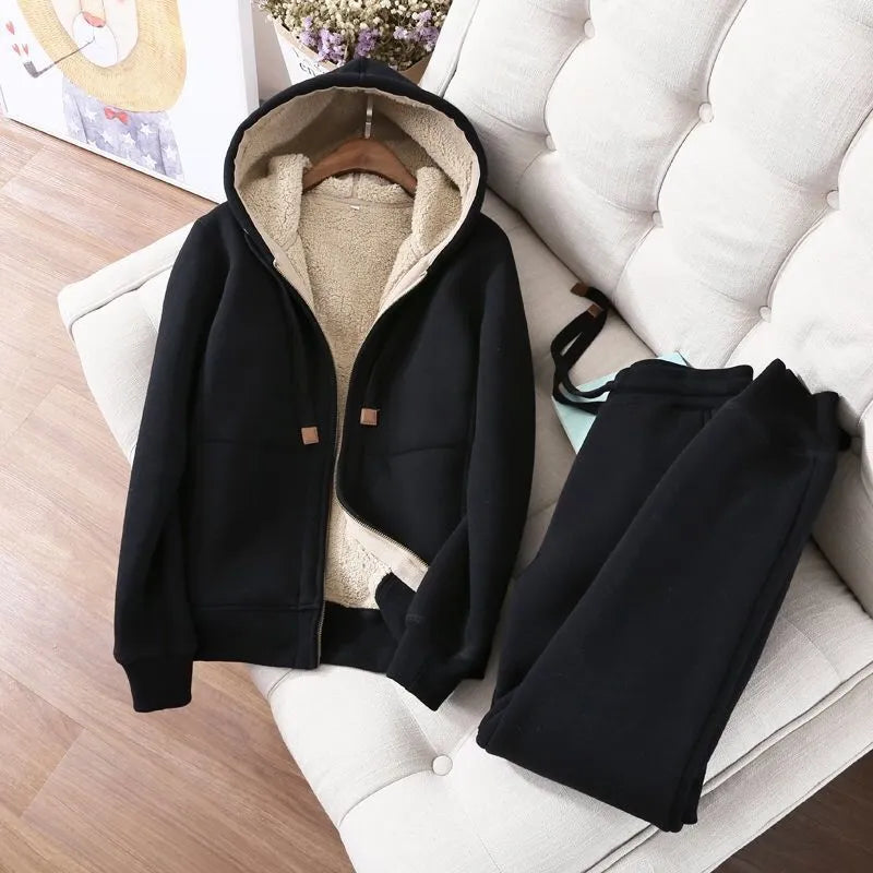 Aleida | Sports set in plain fleece