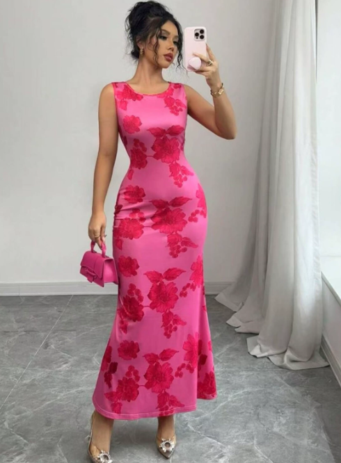 Violet | Elegant Floral Maxi Dress
