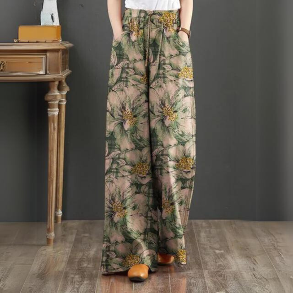 Lotte | Bohemian pants with elastic waistband