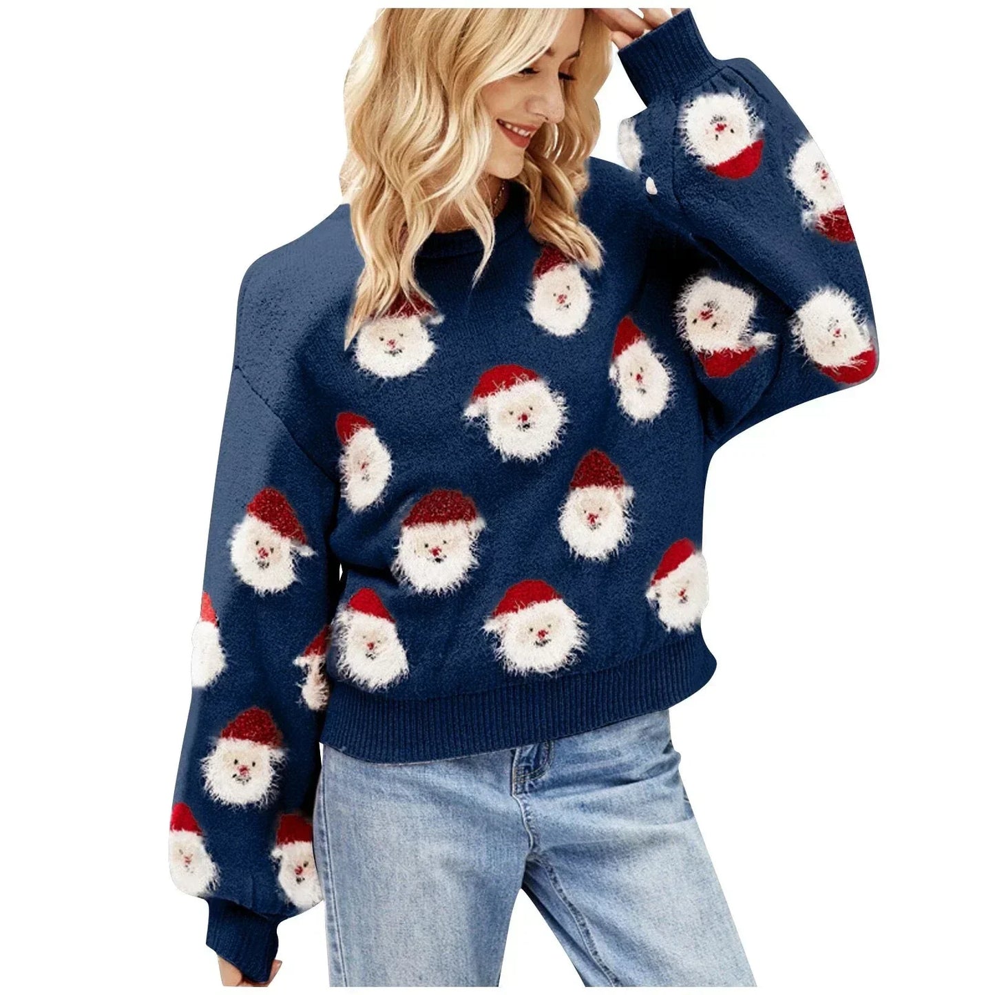 Azucena | Oversized Christmas sweater with Santa Claus motif