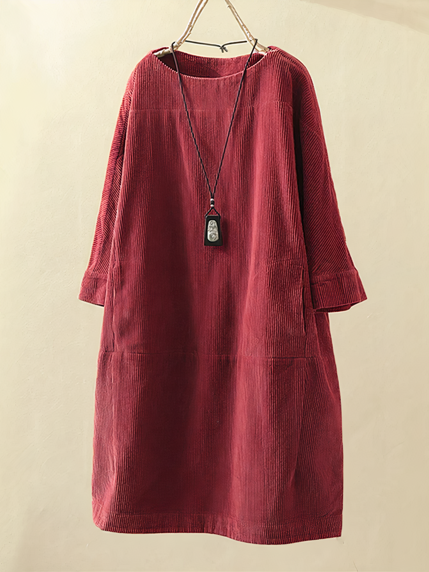 Mara® | Loose And Comfortable Corduroy Dress