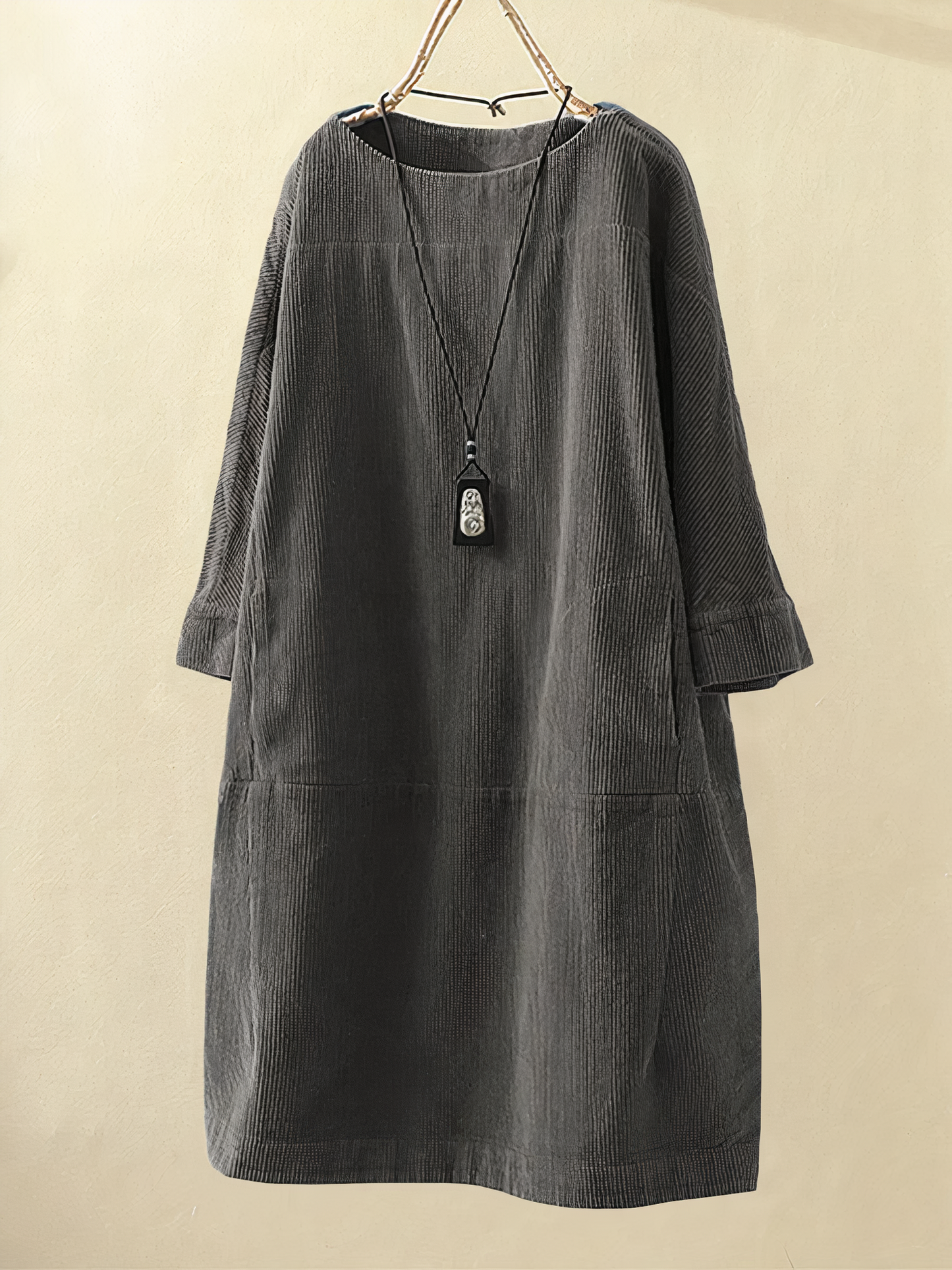 Mara® | Loose And Comfortable Corduroy Dress