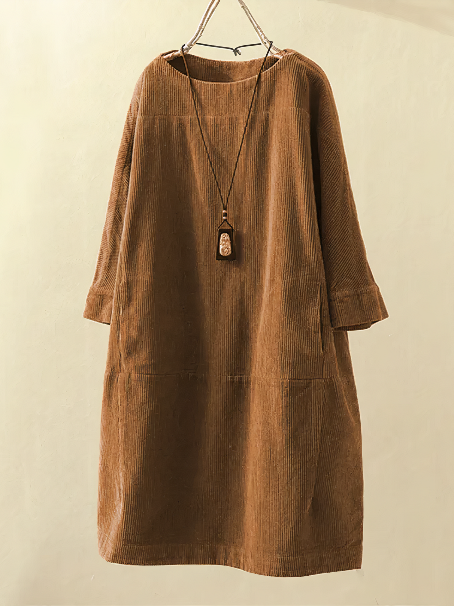 Mara® | Loose And Comfortable Corduroy Dress