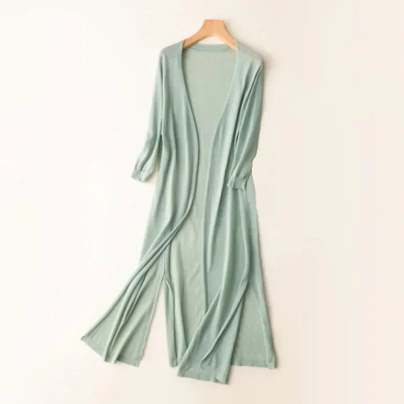 Laura | Women's Long Open Front Cardigan