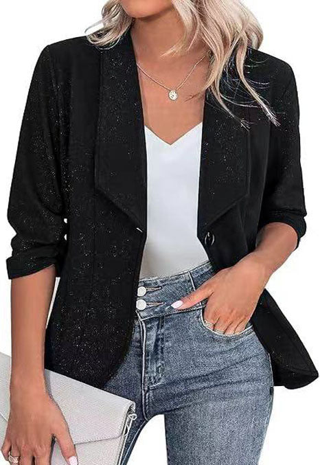 Irene® | Women'S Blazer Jacket With Glitter Accents And Figure-Shaping Cut