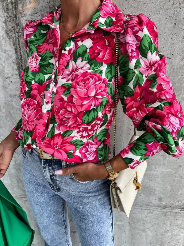 Eugenia® | Women'S Blouse With Floral Design And Voluminous Sleeves