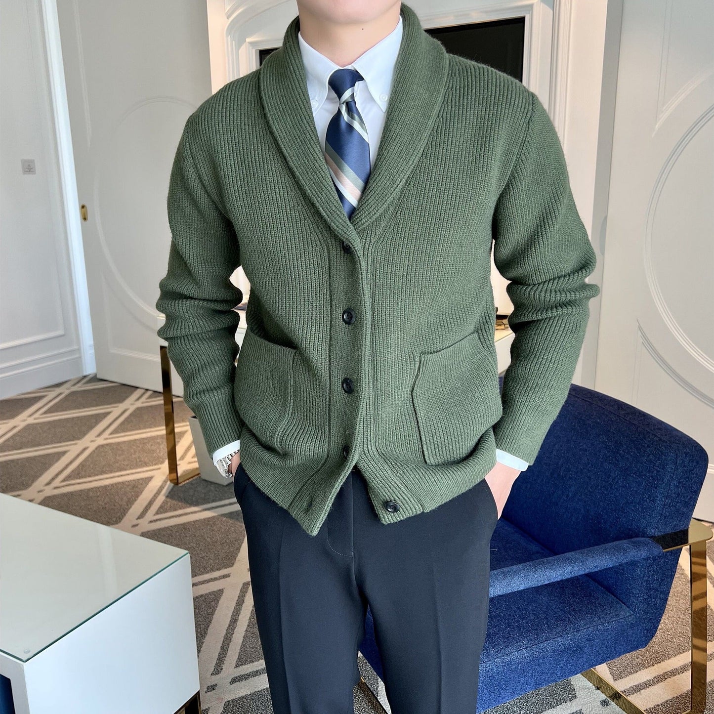 Alexander | Men's Button-Front Knit Jacket