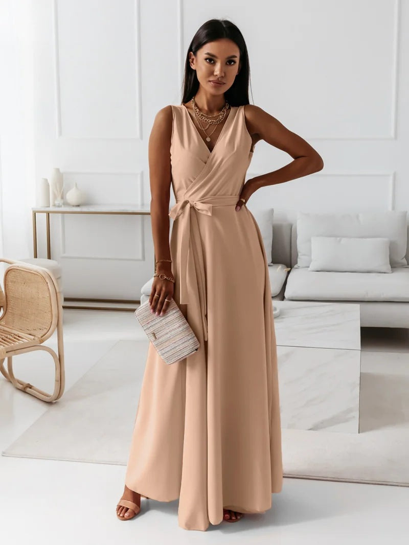 Anita® | Women'S Solid V-Neck Long Dress