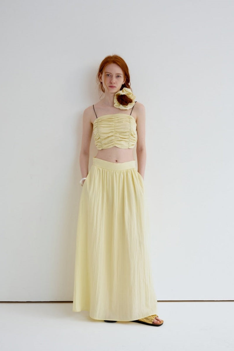 Norma® | Sleeveless Bandeau Top With Pleats