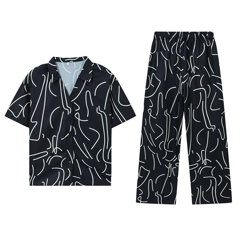 Paula® | Women'S Abstract Print Loose Fit Loungewear Set