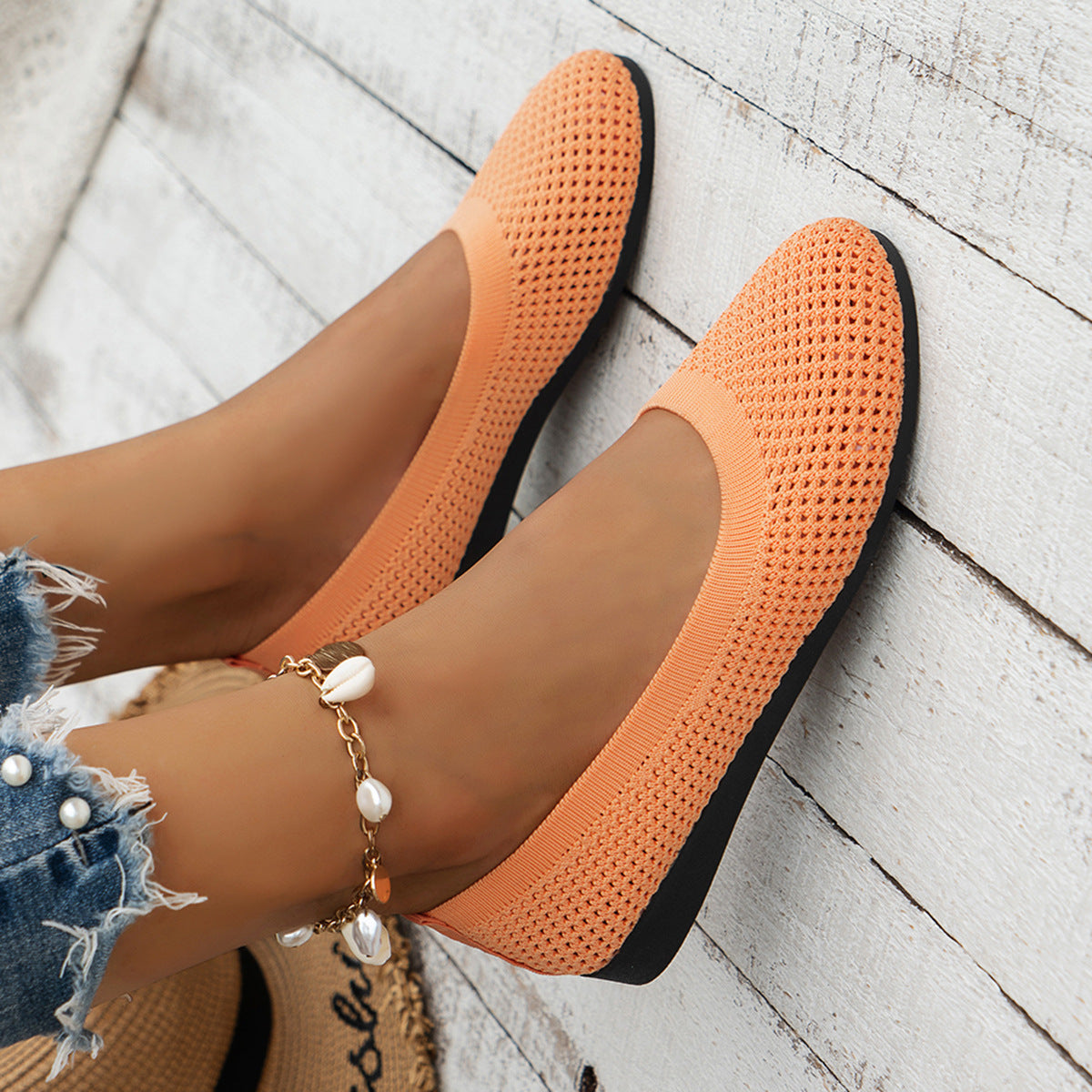 Mónica® | Women'S Breathable Knit Ballet Shoes