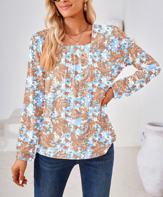 Evelyn® | Women'S Blouse With Floral Jacquard Pattern And Wide Cut