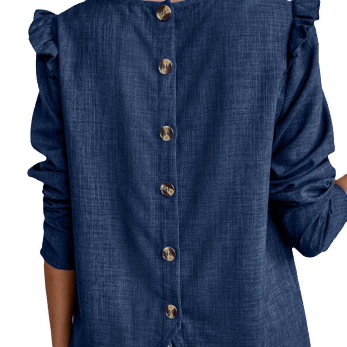 Maritza® | Women'S Blouse Shirt With Decorative Ruffle Details And Button Placket