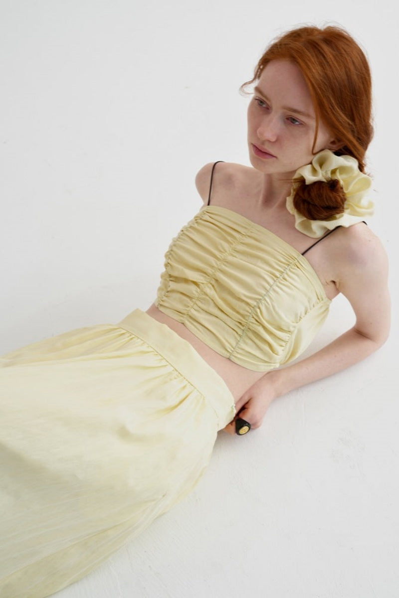 Norma® | Sleeveless Bandeau Top With Pleats