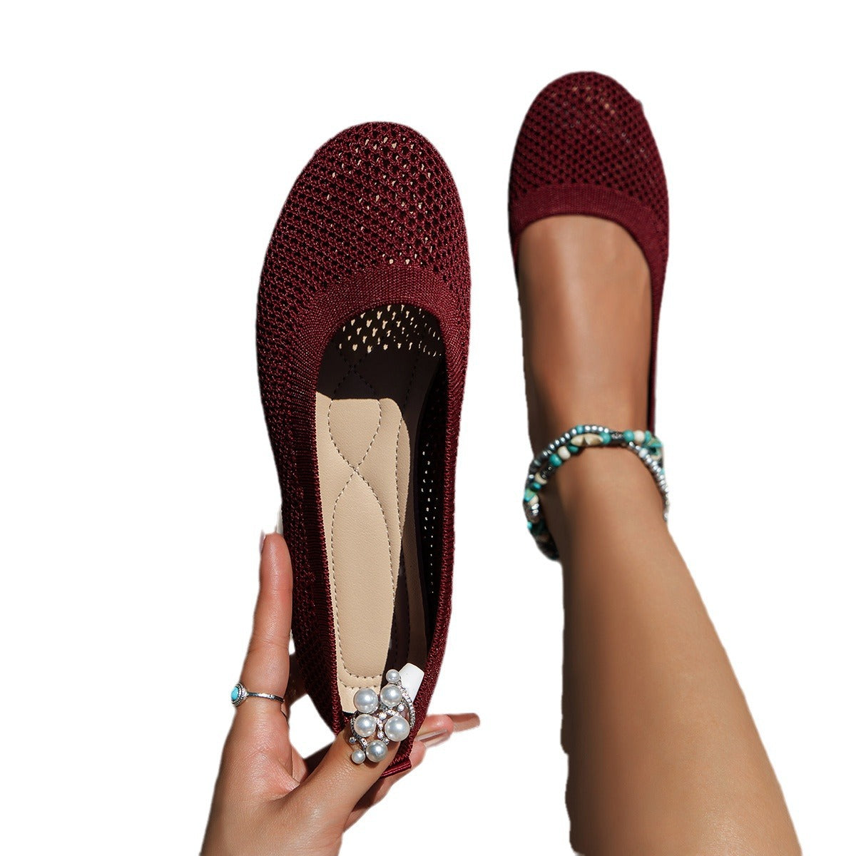 Mónica® | Women'S Breathable Knit Ballet Shoes