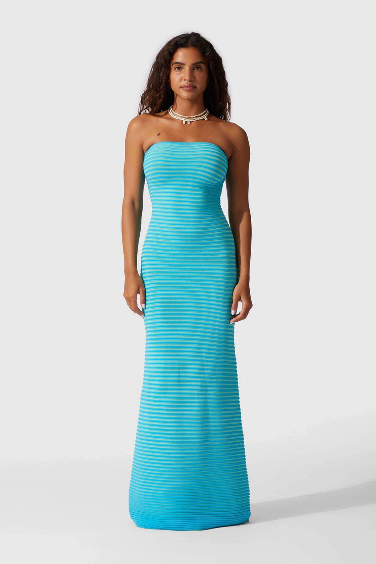Katia® | Sleeveless Maxi Dress In Striped Knit