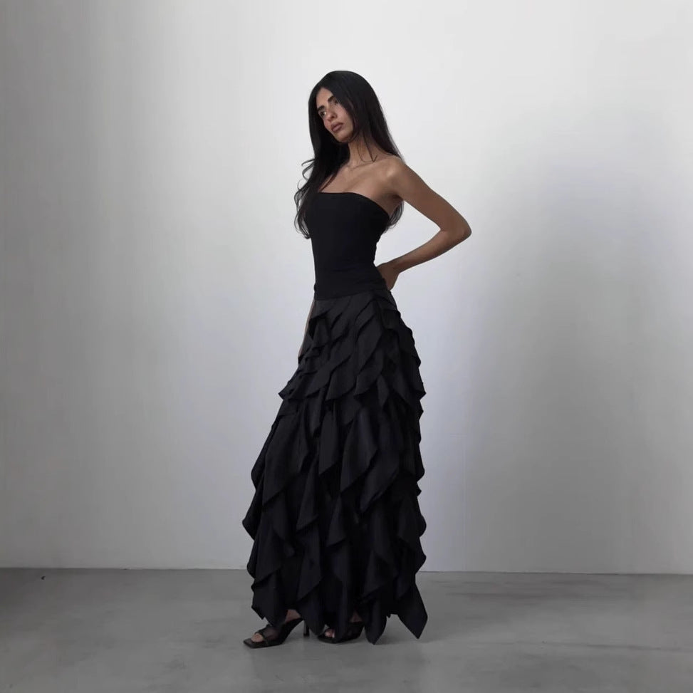 Mercedes® | Women'S Evening Dress With Flowing Ruffle Details