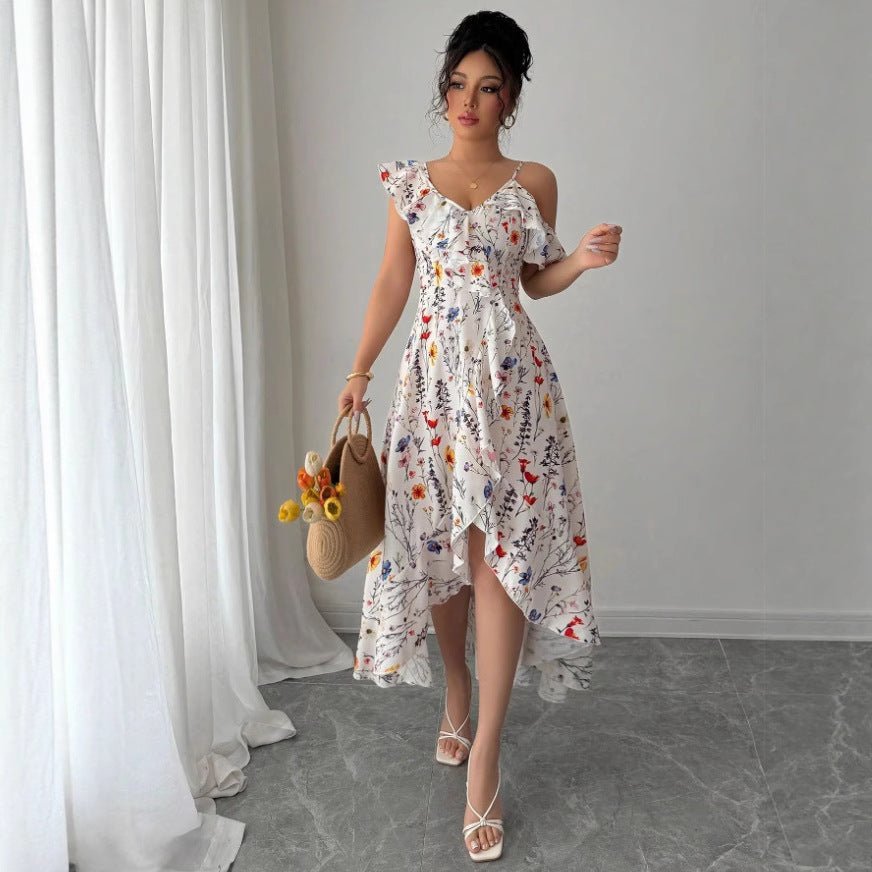María Fernanda® | Women'S Blouse Dress With Asymmetric Hem And Ruffle Details