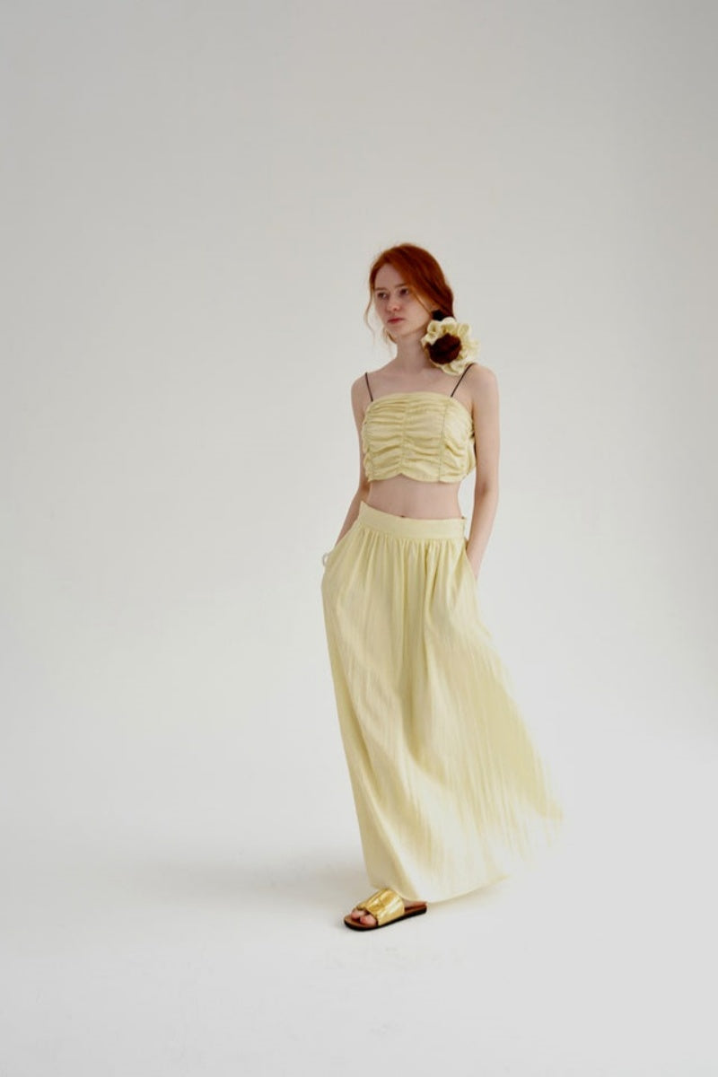 Norma® | Sleeveless Bandeau Top With Pleats