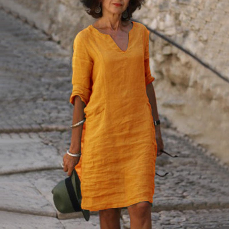 Anabel® | Tummy-Covering V-Neck Dress