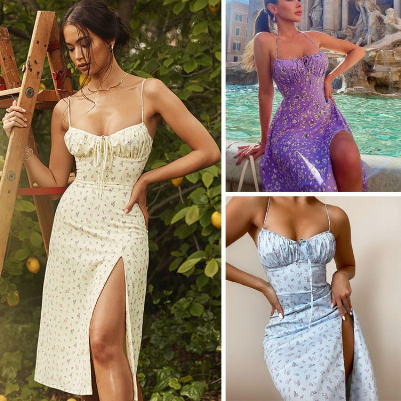 Camila® | Women'S Floral Print Maxi Dress With High Slit Design