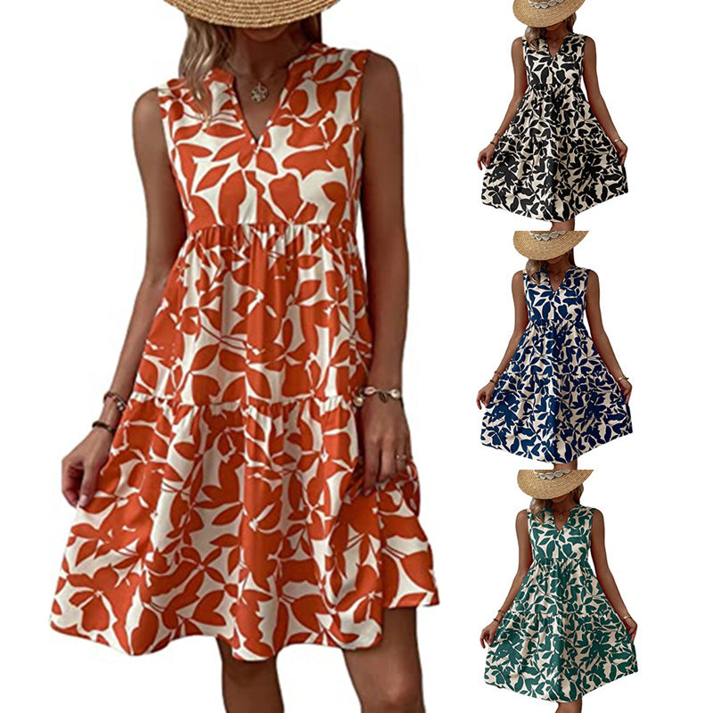 Julieta® | Women'S A-Line Sleeveless Summer Dress With V-Neck Design