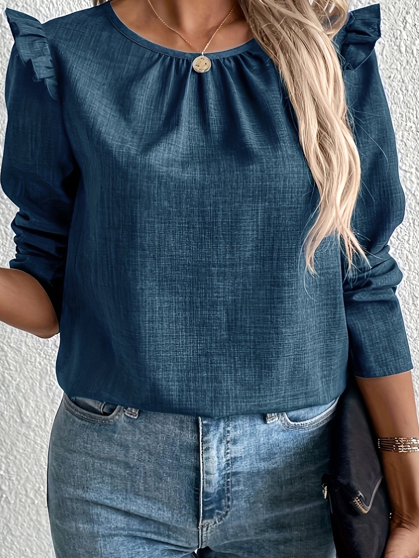 Juana® | Women'S Blouse With Ruffle Details And Button Closure