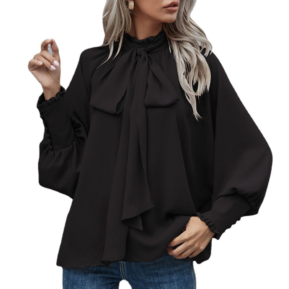 Lourdes® | Women'S Blouse With Playful Bow Collar And Longer Sleeves