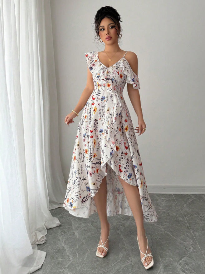María Fernanda® | Women'S Blouse Dress With Asymmetric Hem And Ruffle Details