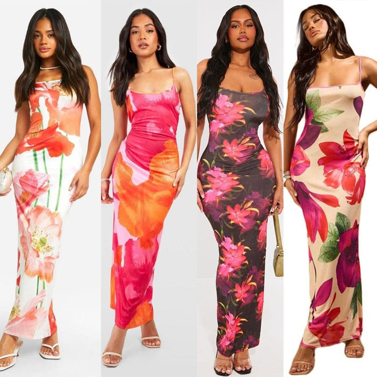 Lucía® | Women'S Flower Briefs Maxi Dress