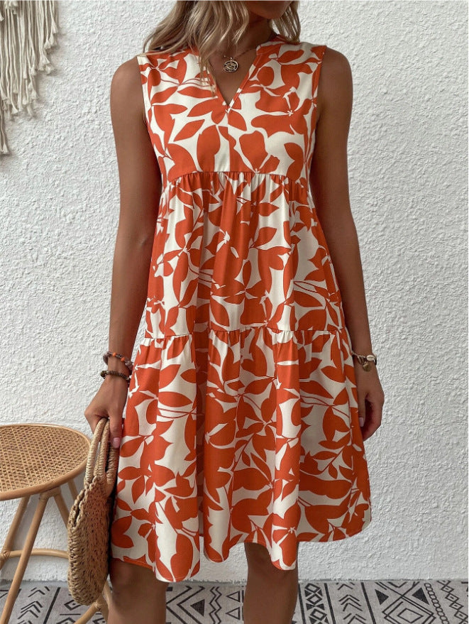Julieta® | Women'S A-Line Sleeveless Summer Dress With V-Neck Design