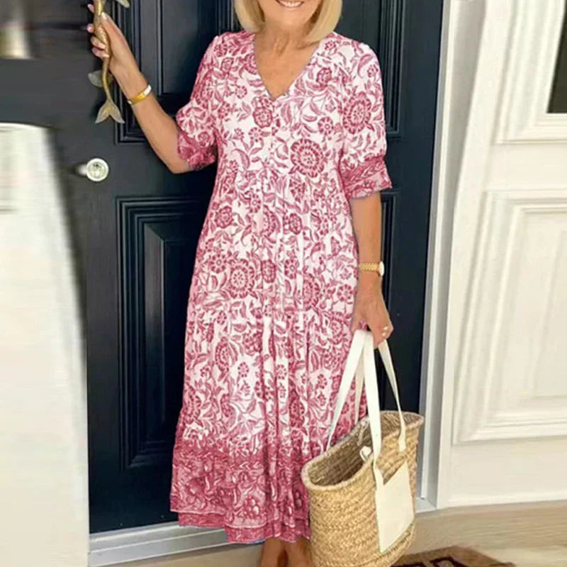 Ximena® | Bohemian V-Neck Dress