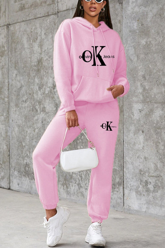 Margarita | Letter print hooded suits