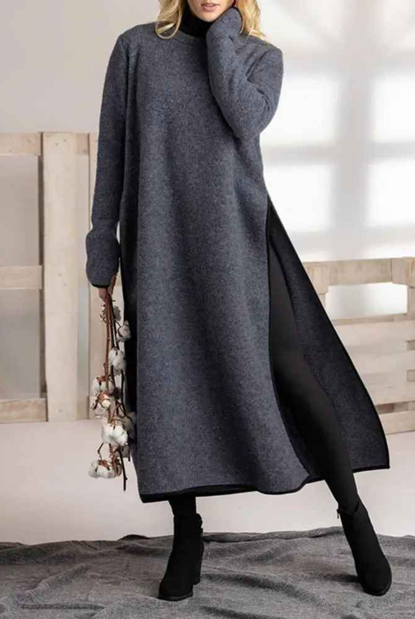 Glenda | Cozy long layered dress