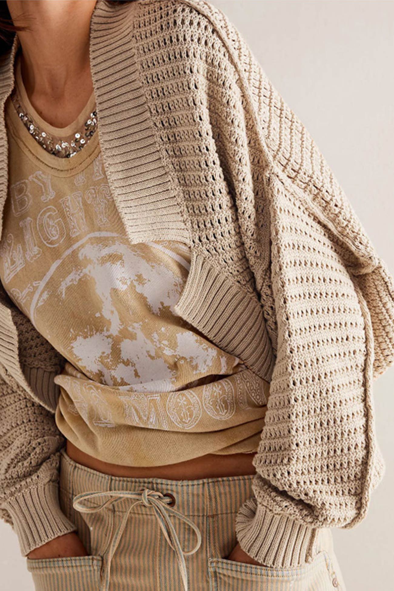 Lotte | Open front cardigan with batwing sleeves