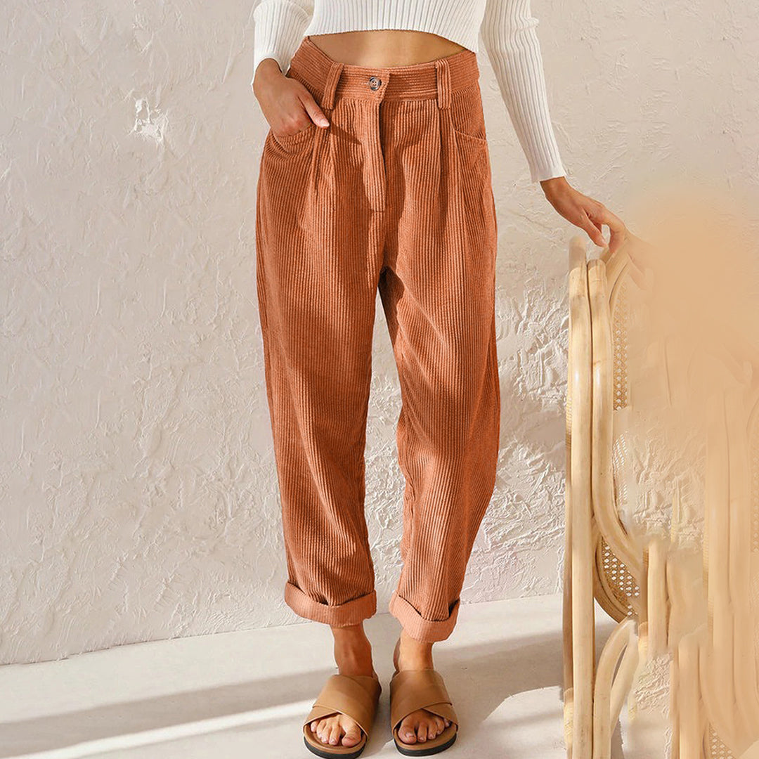 Makayla® | Elegant High-Waisted Corduroy Pants