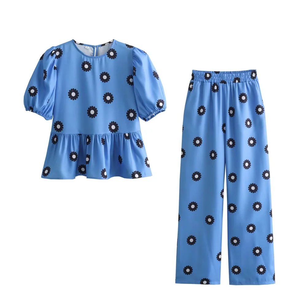Zaida® | Top + Pants Casual Printed Summer