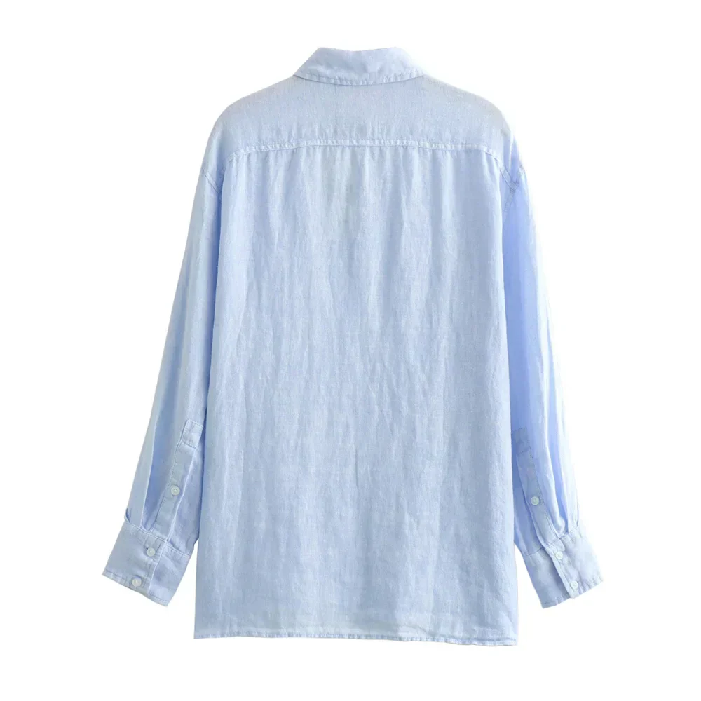 Virginia® | Loose Fit Long Sleeves Linen Women'S Fashion