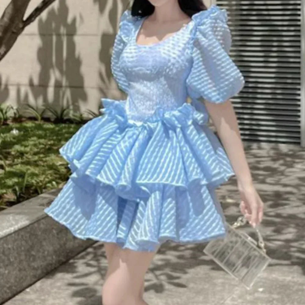 Amira® | Polyester Blue And White Summer