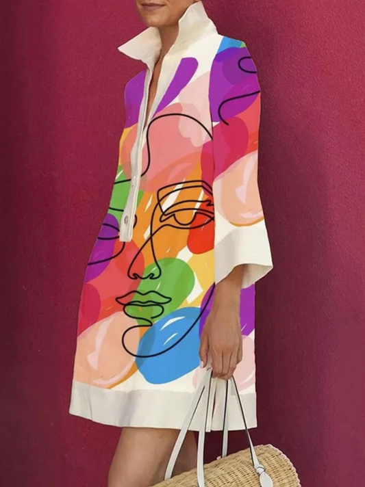 Marina® | Printed mini women's dress