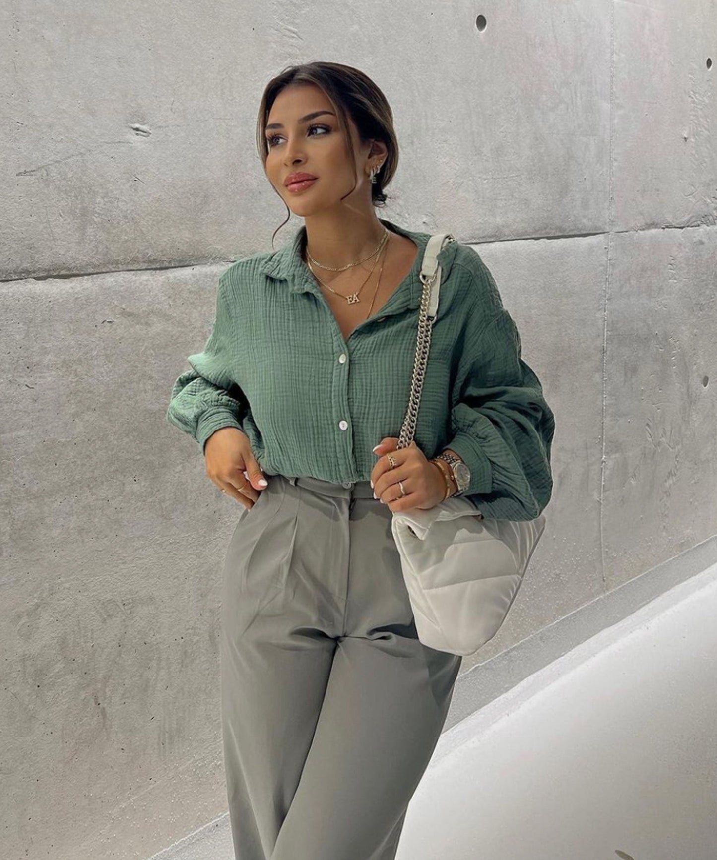 Aure® | Oversize Musselin Bluse