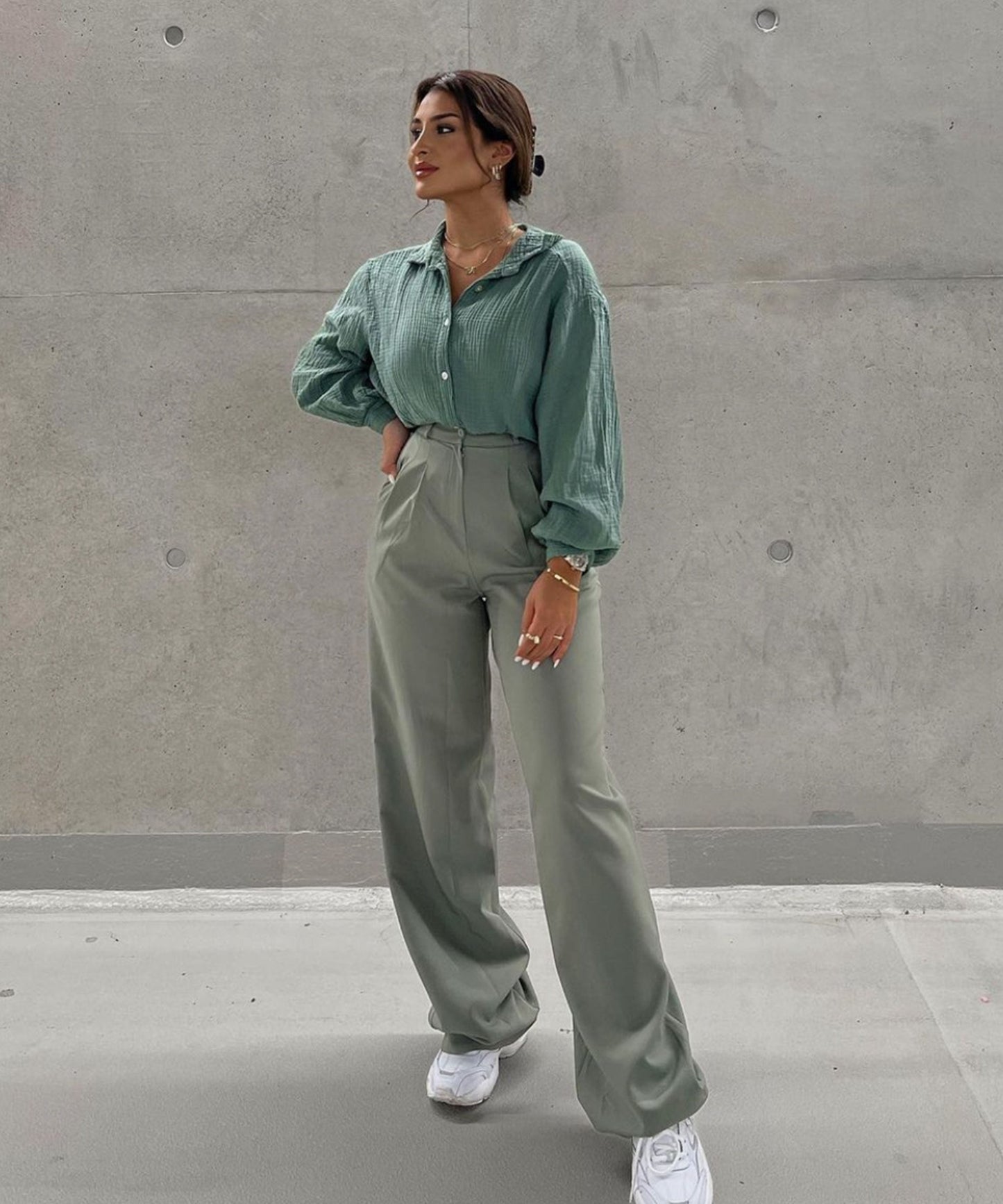 Aure® | Oversize Musselin Bluse