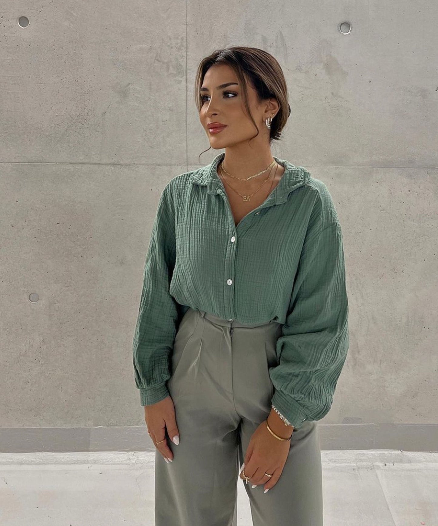 Aure® | Oversize Musselin Bluse