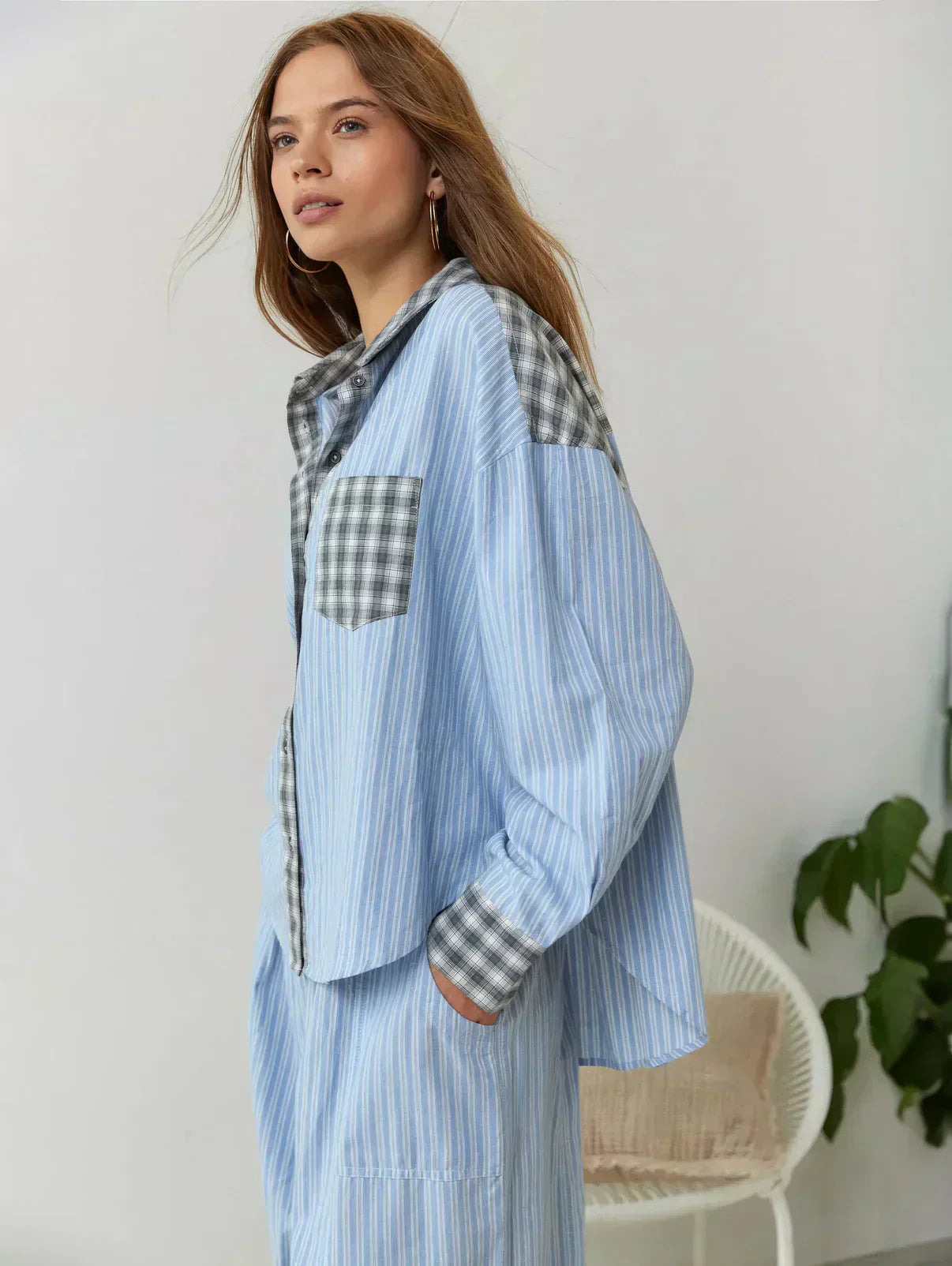 Grace | Women Spring Plaid Two Piece Set