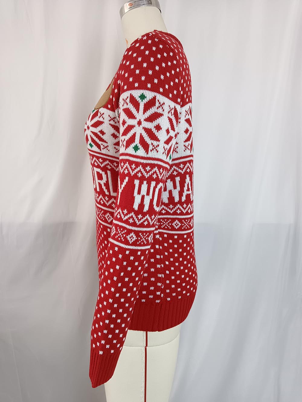 Dominique | Ugly Christmas sweater with reindeer embroidery